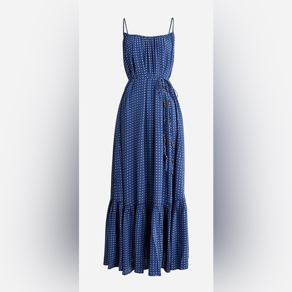 J. Crew Caspia dress in dot crepe de chine NWOT